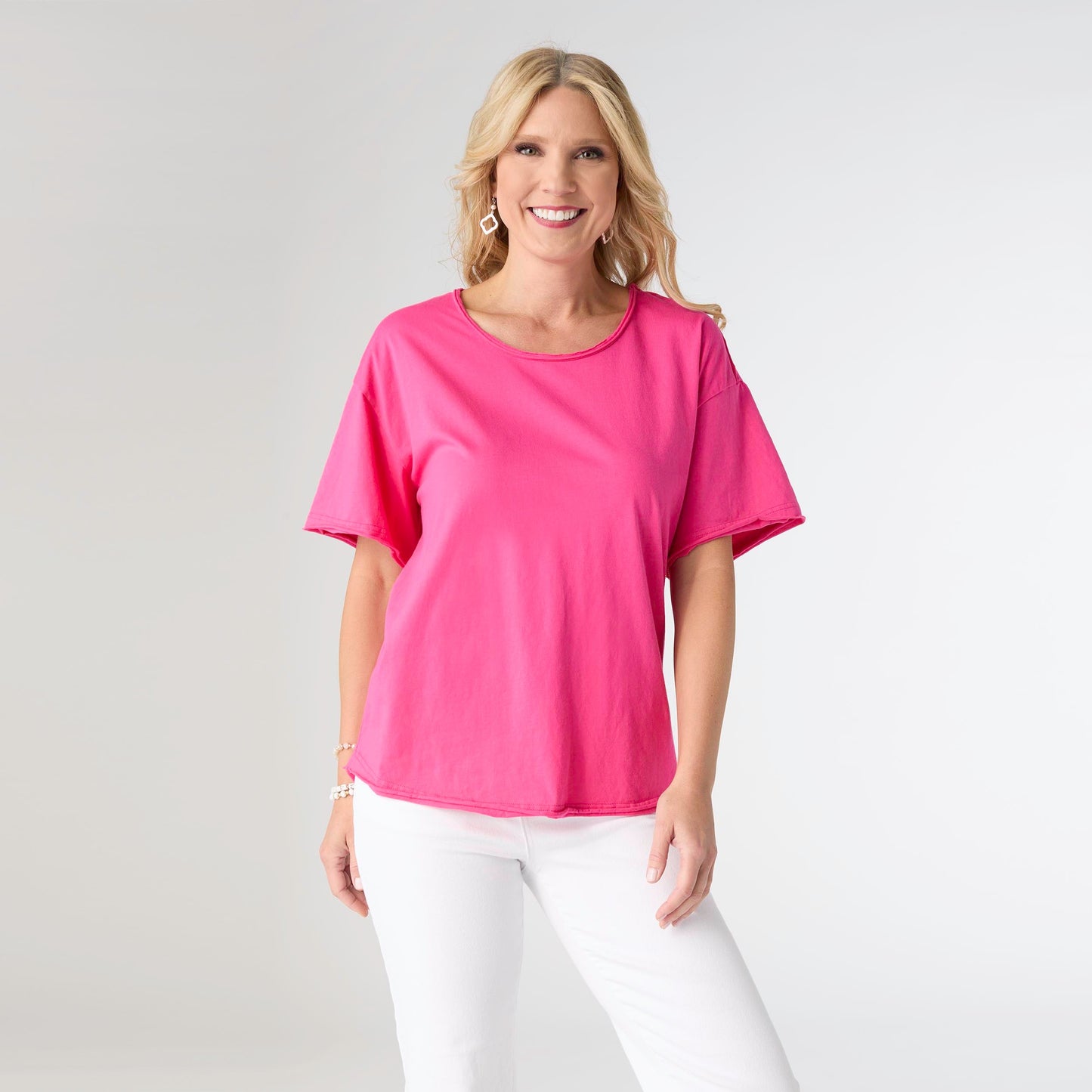 Molly Relaxed Tee with Back Patch Detail - Final Sale