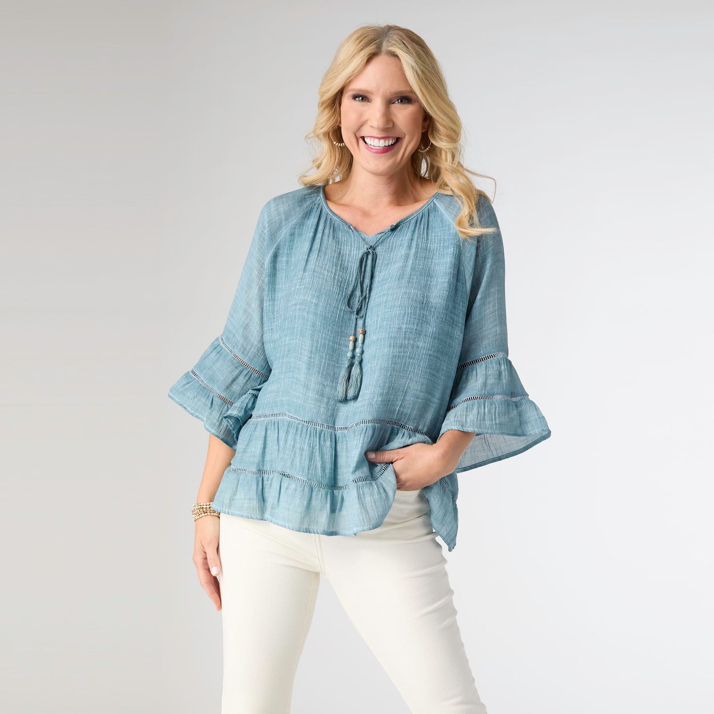 Susan Flutter Sleeve Top - Final Sale