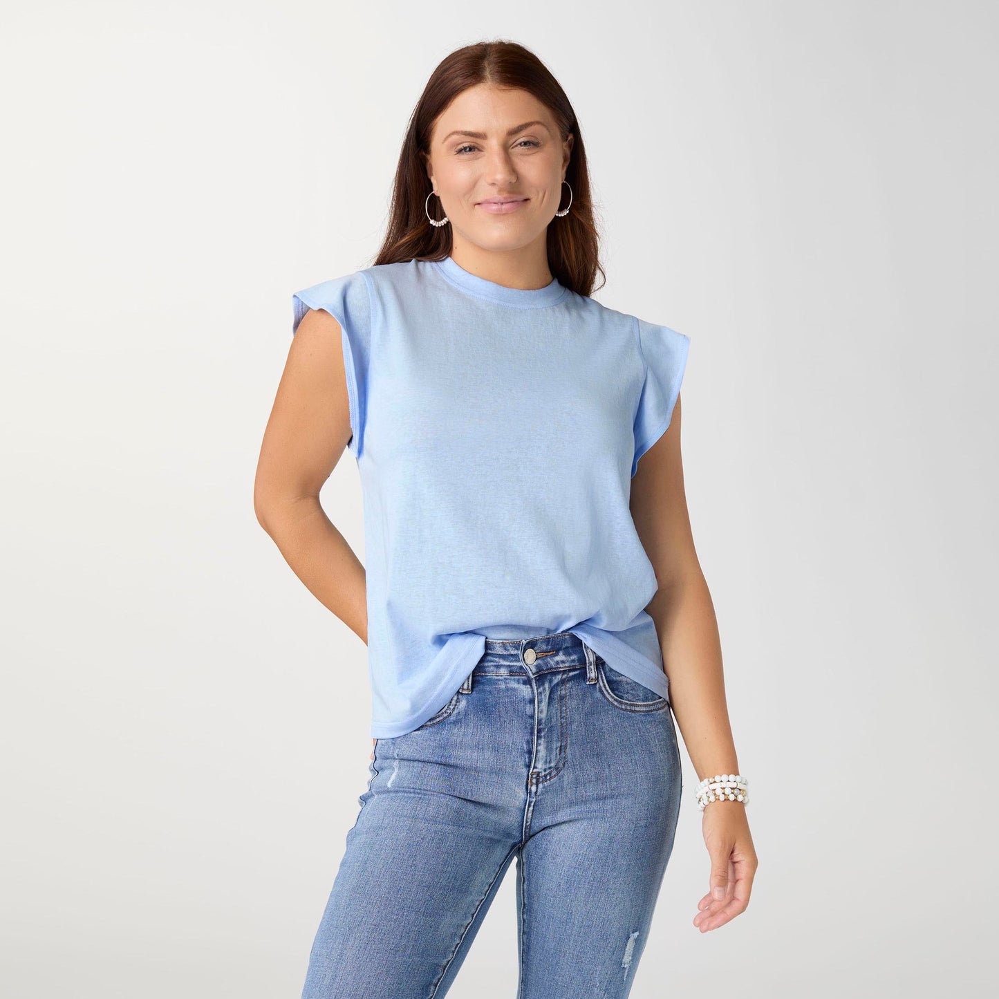 Lilly Ruffle Cap Sleeve Top - Final Sale