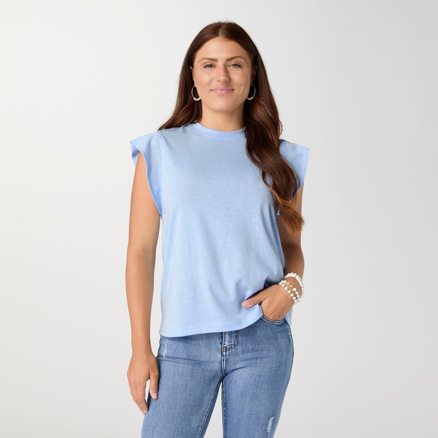 Lilly Ruffle Cap Sleeve Top - Final Sale