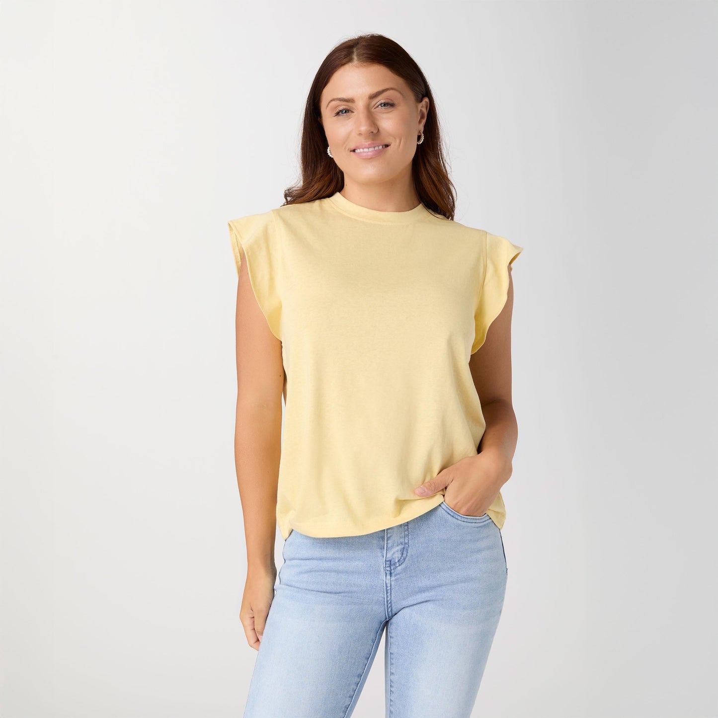Lilly Ruffle Cap Sleeve Top - Final Sale