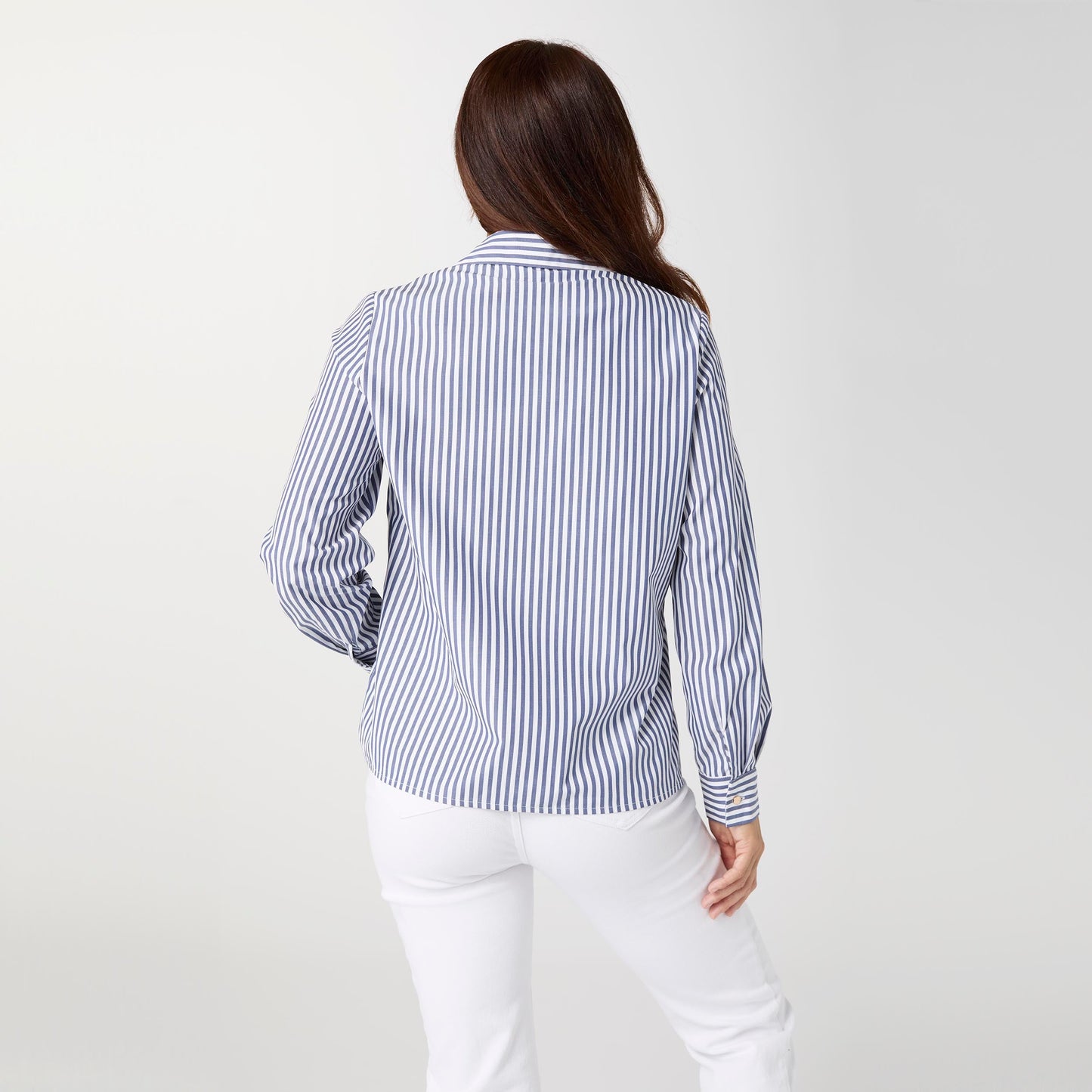 Mabel Long Sleeve Striped Button Front Top - Final Sale