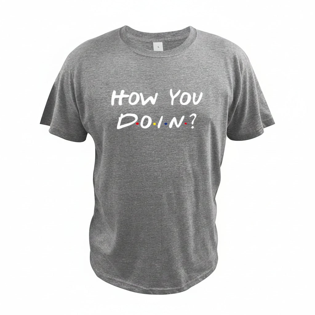 Men’s Fitted How You Doin Graphic T-Shirt - Image 4