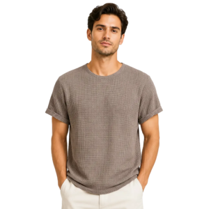 Men’s Slim-Fit Solid Henley T-Shirt